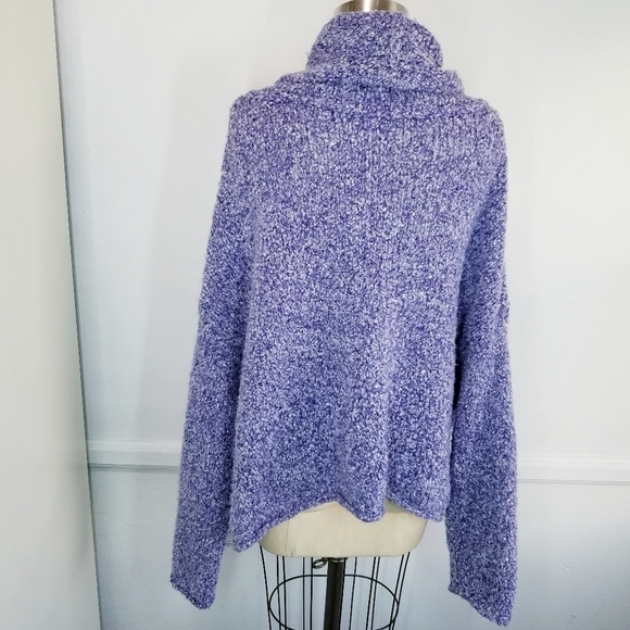 NEW Free People | Grape Hyacinth Turtleneck Crop Sweater S‎ - Picture 6 of 8